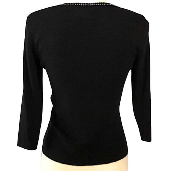 Style & Co Rhinestone Collar Knit Sweater sz SP - Picture 4 of 9